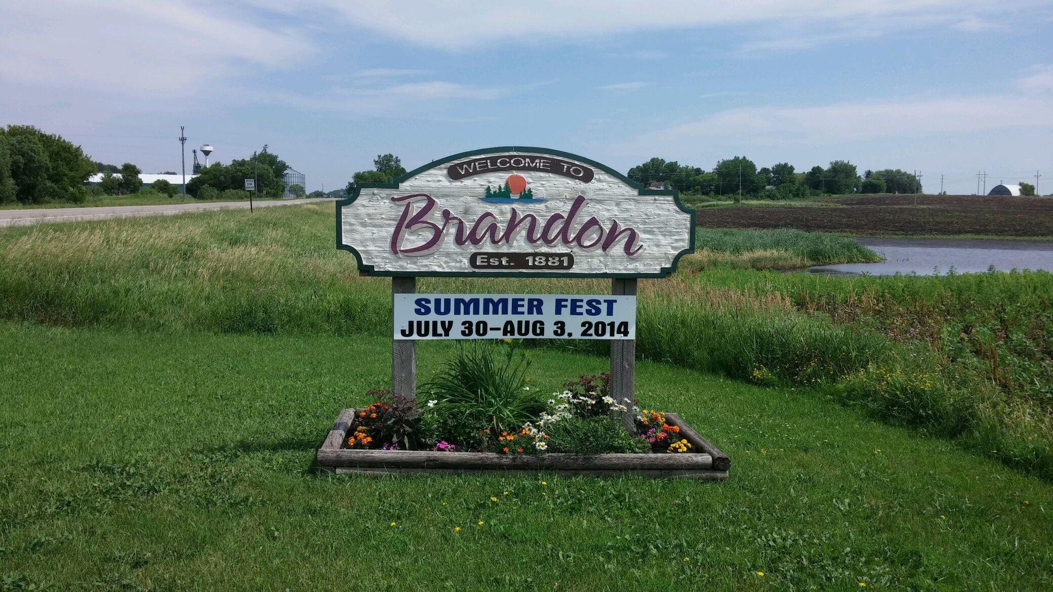 to Brandon, MN!